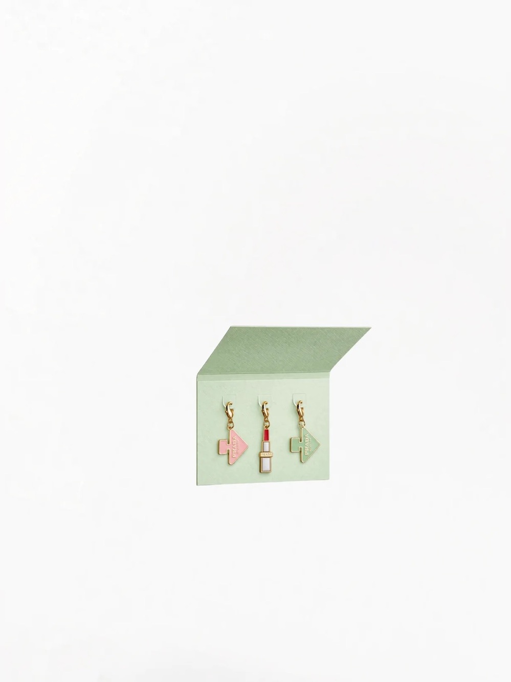 LIKE NEW PRADA BEAUTY Paradoxe Perfume Lipstick Charms Accessories Key Ring Set - Picture 8 of 9